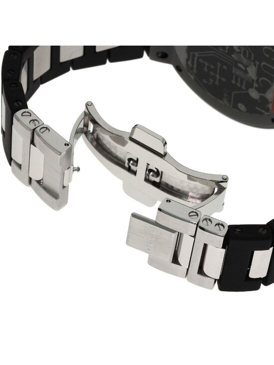 Gucci 114.2 Eye World Time Digital Watch SS Ssx Rubber main image 7